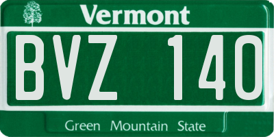 VT license plate BVZ140