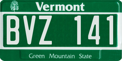 VT license plate BVZ141