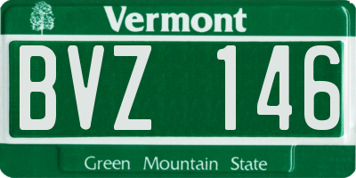 VT license plate BVZ146