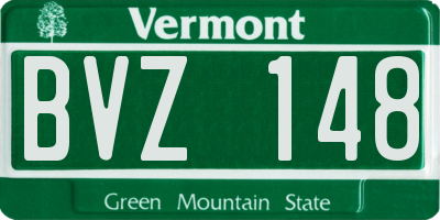 VT license plate BVZ148