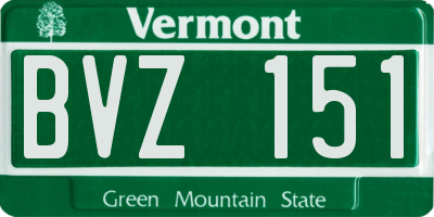 VT license plate BVZ151