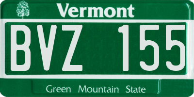 VT license plate BVZ155