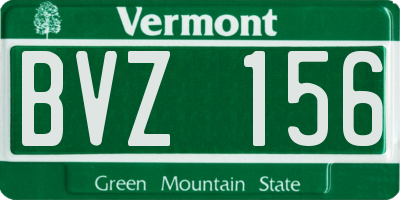 VT license plate BVZ156
