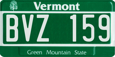 VT license plate BVZ159