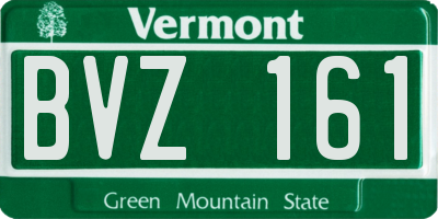 VT license plate BVZ161