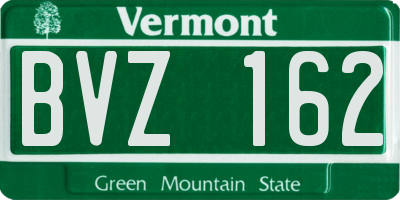 VT license plate BVZ162
