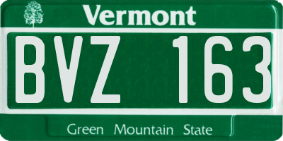 VT license plate BVZ163