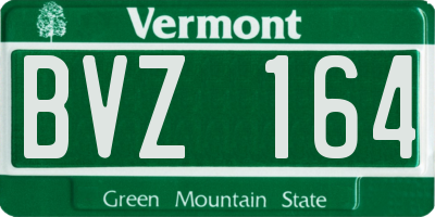 VT license plate BVZ164