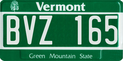 VT license plate BVZ165