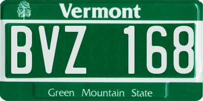 VT license plate BVZ168