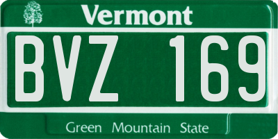 VT license plate BVZ169