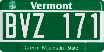 VT license plate BVZ171