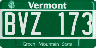 VT license plate BVZ173