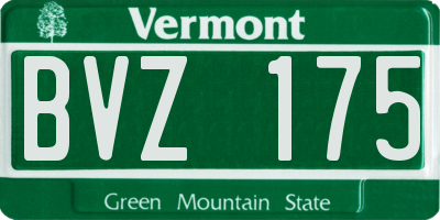 VT license plate BVZ175