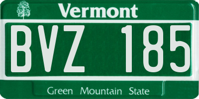 VT license plate BVZ185