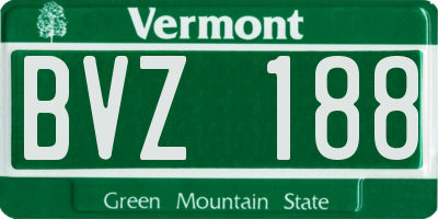 VT license plate BVZ188