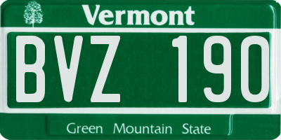 VT license plate BVZ190
