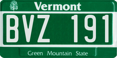 VT license plate BVZ191