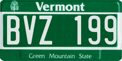VT license plate BVZ199