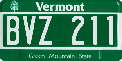 VT license plate BVZ211