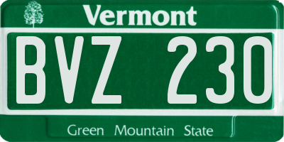 VT license plate BVZ230