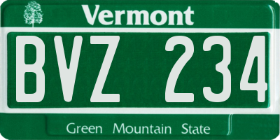 VT license plate BVZ234