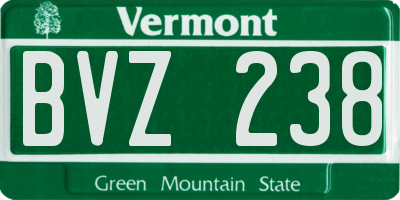 VT license plate BVZ238