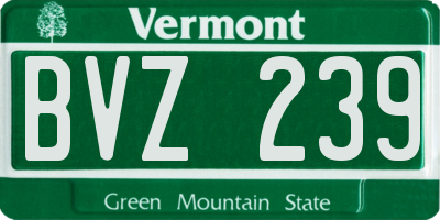 VT license plate BVZ239