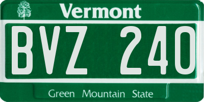 VT license plate BVZ240