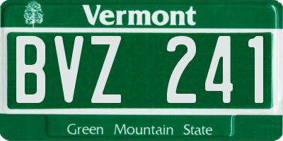 VT license plate BVZ241