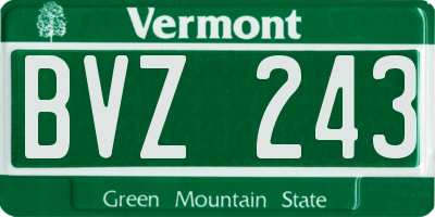 VT license plate BVZ243