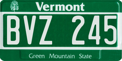 VT license plate BVZ245