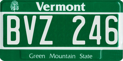 VT license plate BVZ246