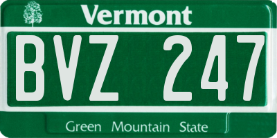 VT license plate BVZ247