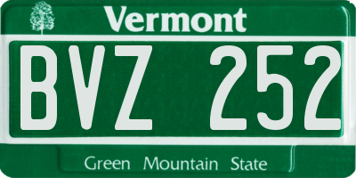 VT license plate BVZ252