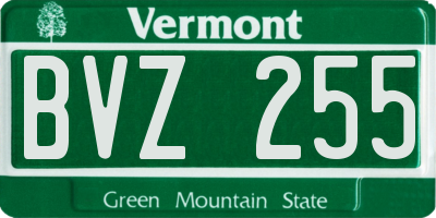 VT license plate BVZ255