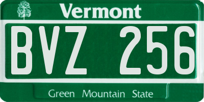 VT license plate BVZ256