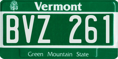 VT license plate BVZ261
