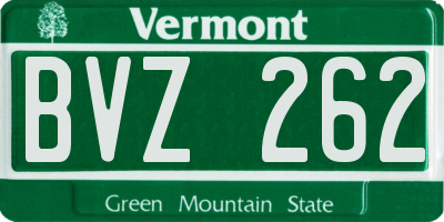 VT license plate BVZ262