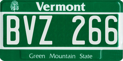VT license plate BVZ266