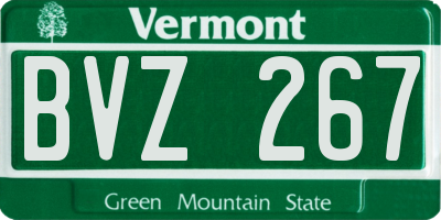 VT license plate BVZ267