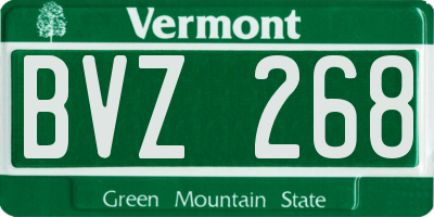 VT license plate BVZ268