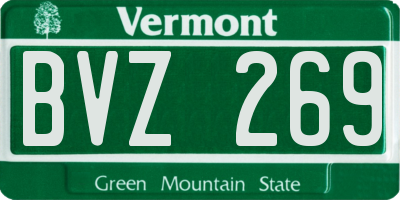 VT license plate BVZ269