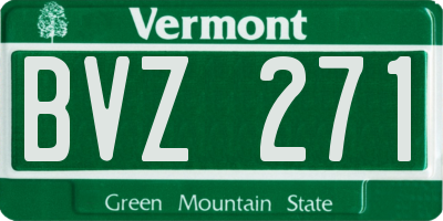 VT license plate BVZ271