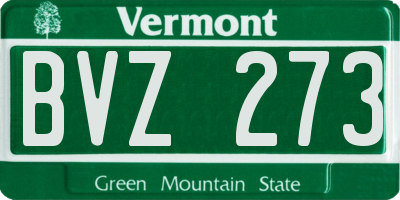VT license plate BVZ273