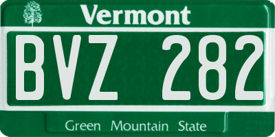 VT license plate BVZ282
