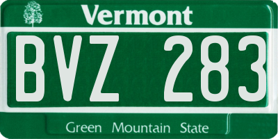 VT license plate BVZ283