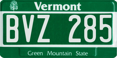 VT license plate BVZ285