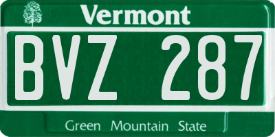 VT license plate BVZ287