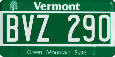 VT license plate BVZ290